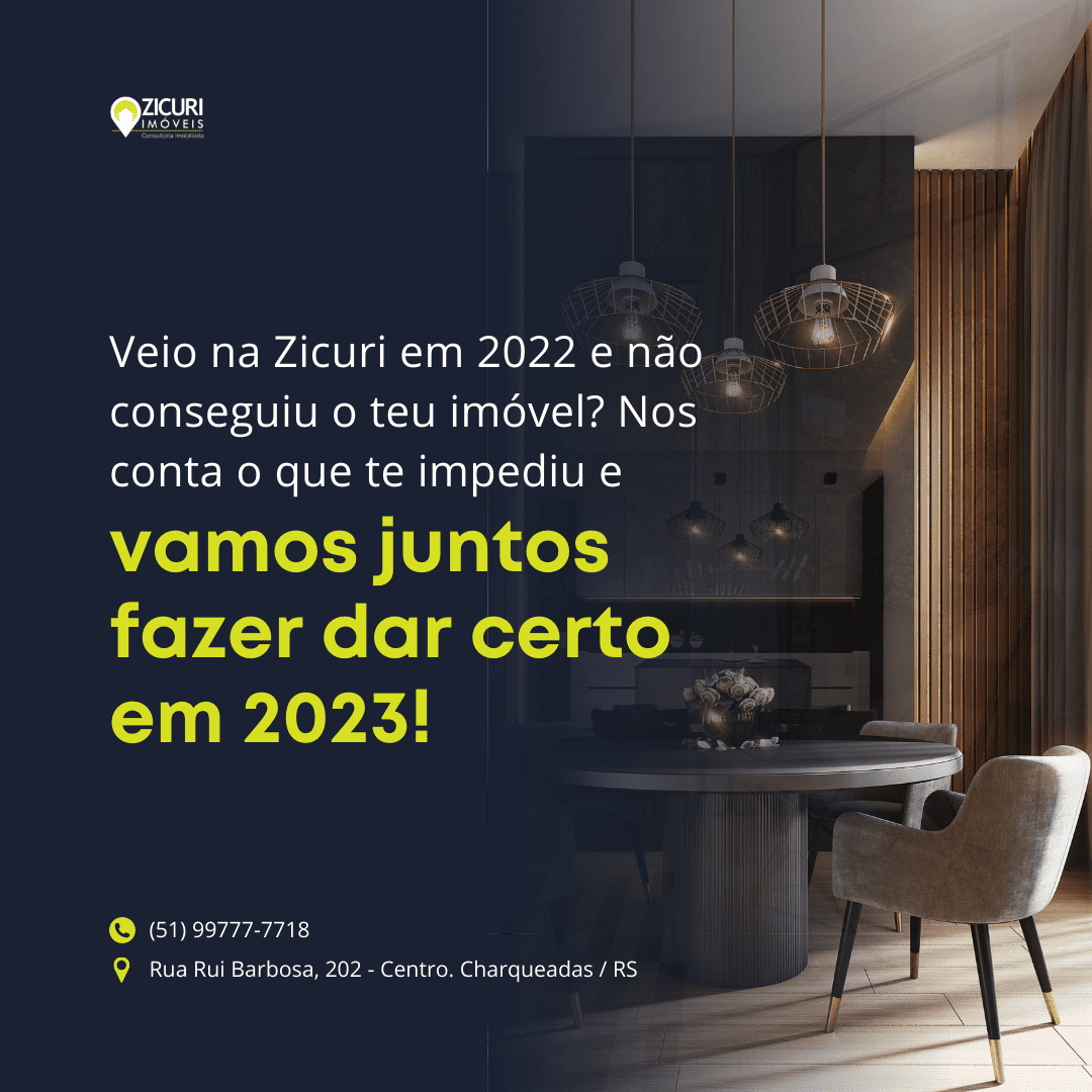 Fala Zicuri: Vamos fazer dar certo em 2023!